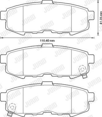 Jurid 572630J - Гальмівні колодки, дискові гальма autocars.com.ua