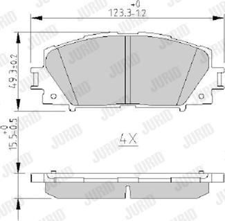 Jurid 572631J - Тормозные колодки, дисковые, комплект avtokuzovplus.com.ua