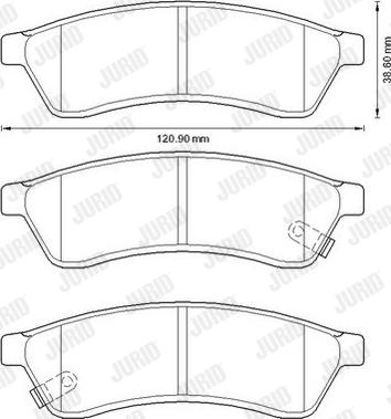 Jurid 572633J - Гальмівні колодки, дискові гальма autocars.com.ua