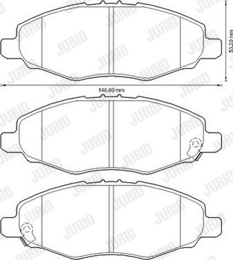 Jurid 572641J - Гальмівні колодки, дискові гальма autocars.com.ua