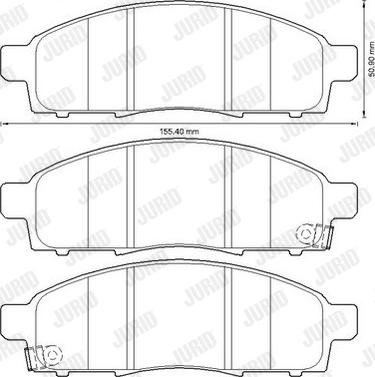 Jurid 572646J - Тормозные колодки, дисковые, комплект avtokuzovplus.com.ua