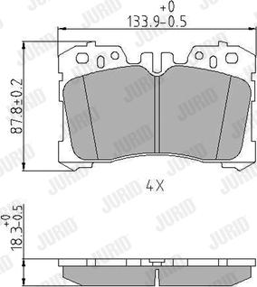 Jurid 572647J - Тормозные колодки, дисковые, комплект avtokuzovplus.com.ua