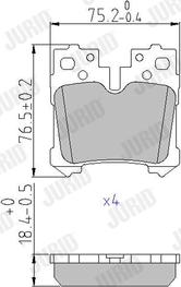 Jurid 572648J - Тормозные колодки, дисковые, комплект avtokuzovplus.com.ua