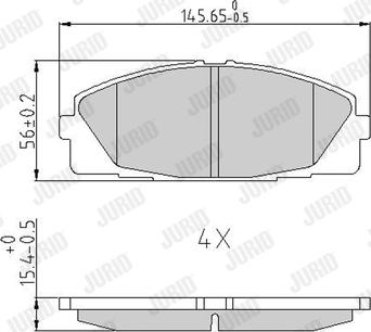 Jurid 572650J - Гальмівні колодки, дискові гальма autocars.com.ua