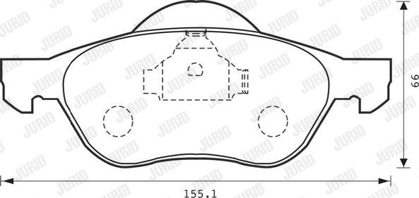 Jurid 573016JC - Гальмівні колодки, дискові гальма autocars.com.ua