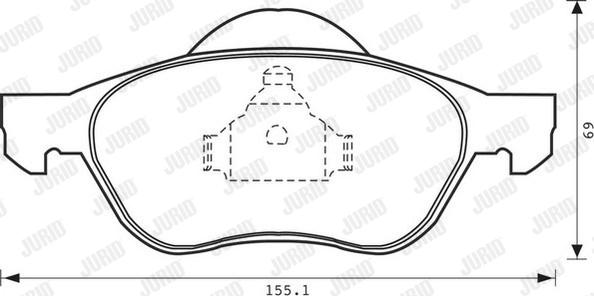 Jurid 573017J - Гальмівні колодки, дискові гальма autocars.com.ua