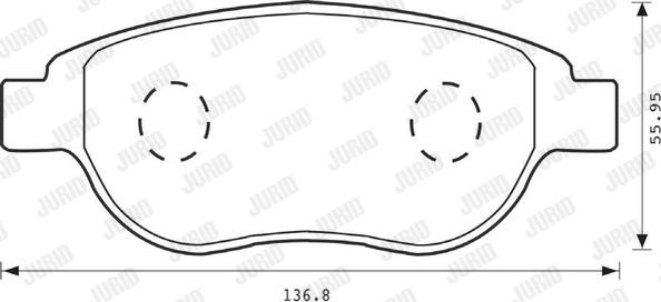 Jurid 573031JC - Тормозные колодки, дисковые, комплект avtokuzovplus.com.ua