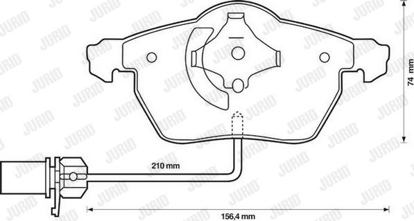 Jurid 573037J - Тормозные колодки, дисковые, комплект avtokuzovplus.com.ua