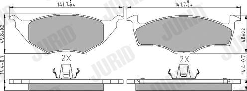 Jurid 573040J - Тормозные колодки, дисковые, комплект avtokuzovplus.com.ua