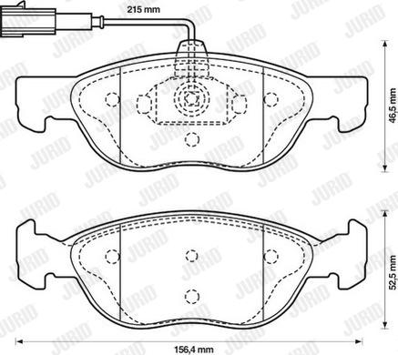 Jurid 573042J - Гальмівні колодки, дискові гальма autocars.com.ua