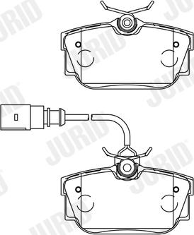 Jurid 573049J - Тормозные колодки, дисковые, комплект autodnr.net