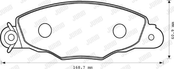 Jurid 573057J - Гальмівні колодки, дискові гальма autocars.com.ua