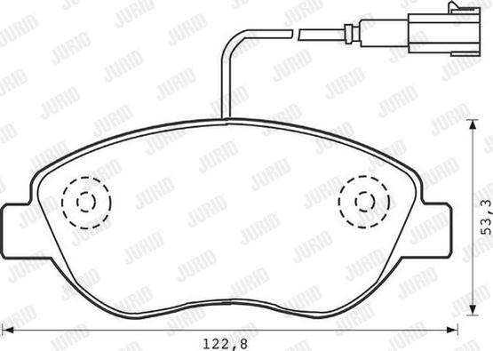 Jurid 573074J - Гальмівні колодки, дискові гальма autocars.com.ua