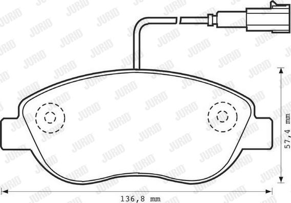 Jurid 573075J - Тормозные колодки, дисковые, комплект autodnr.net