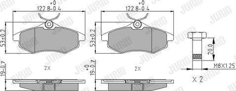 Jurid 573083J - Тормозные колодки, дисковые, комплект avtokuzovplus.com.ua