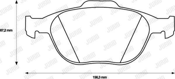 Jurid 573085JC - Гальмівні колодки, дискові гальма autocars.com.ua