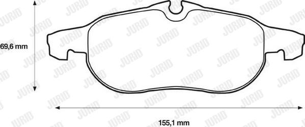 Jurid 573089D - Тормозные колодки, дисковые, комплект autodnr.net