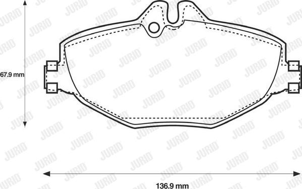 Jurid 573091JC - Тормозные колодки, дисковые, комплект avtokuzovplus.com.ua