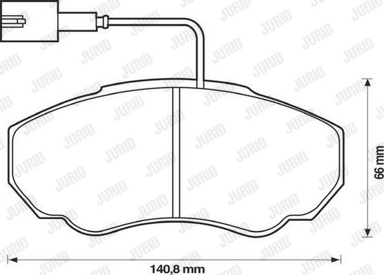 Jurid 573113J - Гальмівні колодки, дискові гальма autocars.com.ua