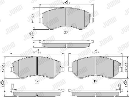 Jurid 573118J - Тормозные колодки, дисковые, комплект avtokuzovplus.com.ua