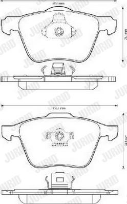 Jurid 573143J-AS - Тормозные колодки, дисковые, комплект avtokuzovplus.com.ua