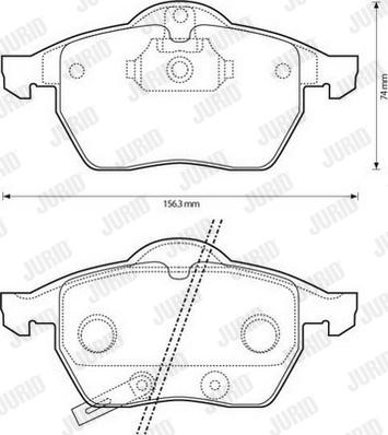 Jurid 573146J - Тормозные колодки, дисковые, комплект avtokuzovplus.com.ua