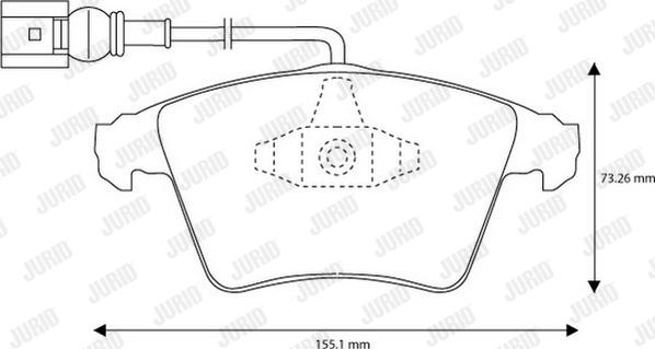 Jurid 573159J - Гальмівні колодки, дискові гальма autocars.com.ua