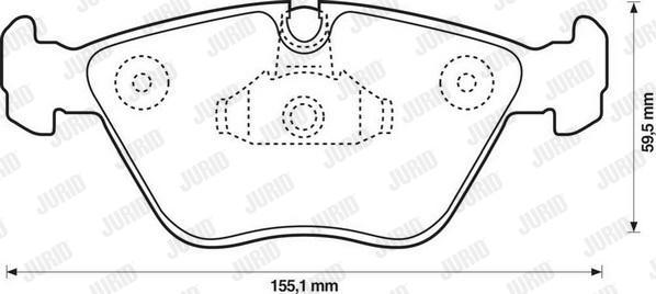 Jurid 573161J-AS - Тормозные колодки, дисковые, комплект avtokuzovplus.com.ua