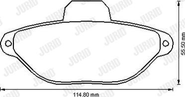 Jurid 573169J - Гальмівні колодки, дискові гальма autocars.com.ua