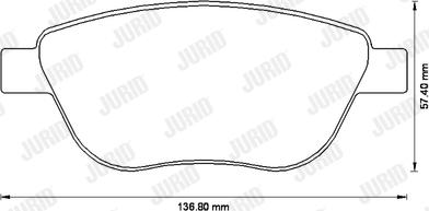 Jurid 573171J - Гальмівні колодки, дискові гальма autocars.com.ua