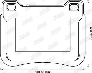 Jurid 573177J-AS - Гальмівні колодки, дискові гальма autocars.com.ua