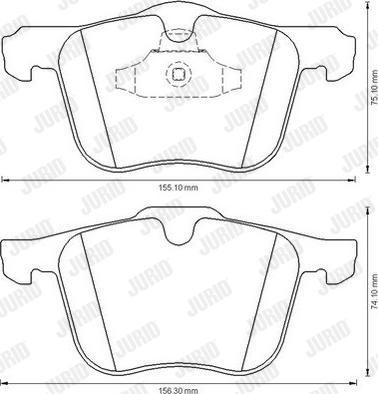 Jurid 573179J-AS - Гальмівні колодки, дискові гальма autocars.com.ua