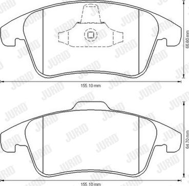 Jurid 573193JC - Тормозные колодки, дисковые, комплект avtokuzovplus.com.ua