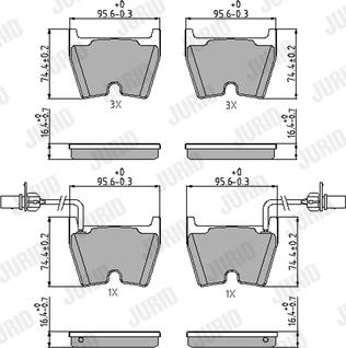 Jurid 573195J - Тормозные колодки, дисковые, комплект avtokuzovplus.com.ua