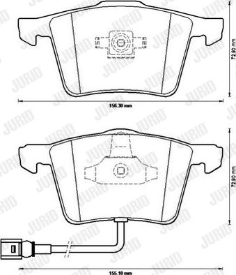 Jurid 573197JC - Гальмівні колодки, дискові гальма autocars.com.ua