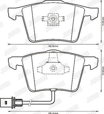 Jurid 573198J - Тормозные колодки, дисковые, комплект avtokuzovplus.com.ua