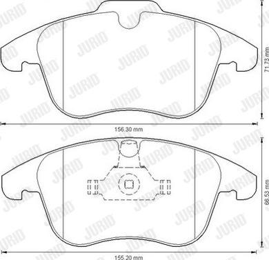 Jurid 573201JC - Гальмівні колодки, дискові гальма autocars.com.ua