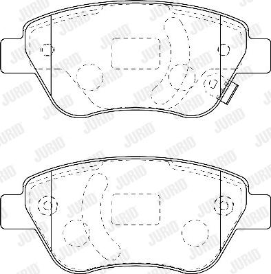 Jurid 573204D - Гальмівні колодки, дискові гальма autocars.com.ua