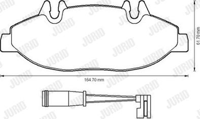 Jurid 573221J - Гальмівні колодки, дискові гальма autocars.com.ua