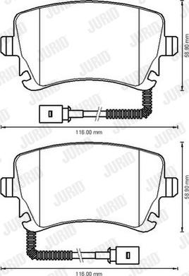 Jurid 573225J - Гальмівні колодки, дискові гальма autocars.com.ua