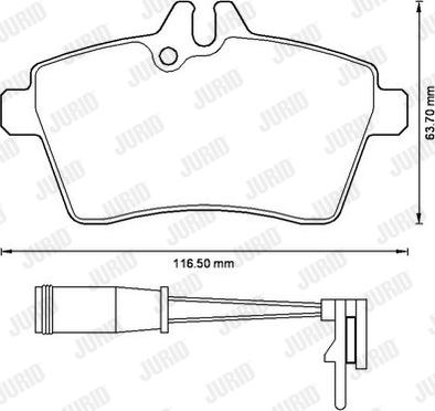 Jurid 573226JC - Тормозные колодки, дисковые, комплект avtokuzovplus.com.ua