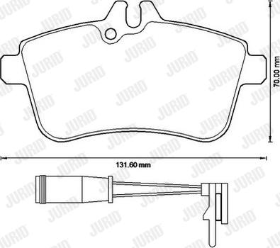 Jurid 573230JC - Тормозные колодки, дисковые, комплект avtokuzovplus.com.ua