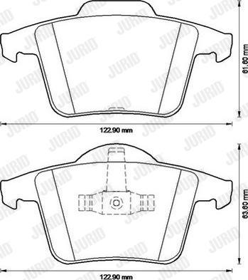 Jurid 573236JC - Гальмівні колодки, дискові гальма autocars.com.ua