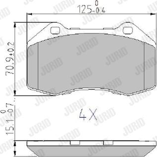 Jurid 573253J - Тормозные колодки, дисковые, комплект avtokuzovplus.com.ua