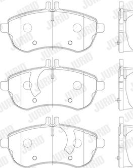 Jurid 573257J - Гальмівні колодки, дискові гальма autocars.com.ua