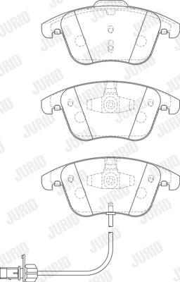 Jurid 573258J - Гальмівні колодки, дискові гальма autocars.com.ua