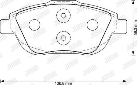 Jurid 573264JC - Гальмівні колодки, дискові гальма autocars.com.ua