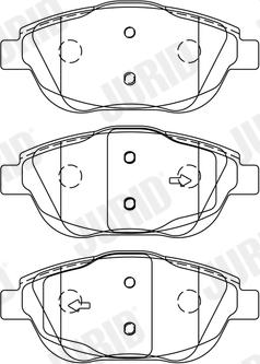 Jurid 573264J - Гальмівні колодки, дискові гальма autocars.com.ua