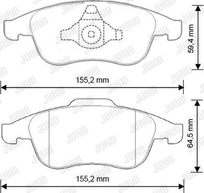 Jurid 573268JC - Тормозные колодки, дисковые, комплект avtokuzovplus.com.ua