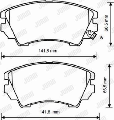 Jurid 573270JC - Тормозные колодки, дисковые, комплект avtokuzovplus.com.ua